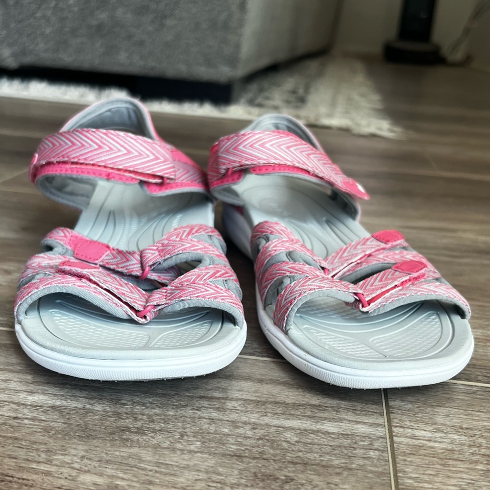 Ryka comfort adjustable Pink and Gray Strappy Sandals 8.5 - Picture 5 of 11